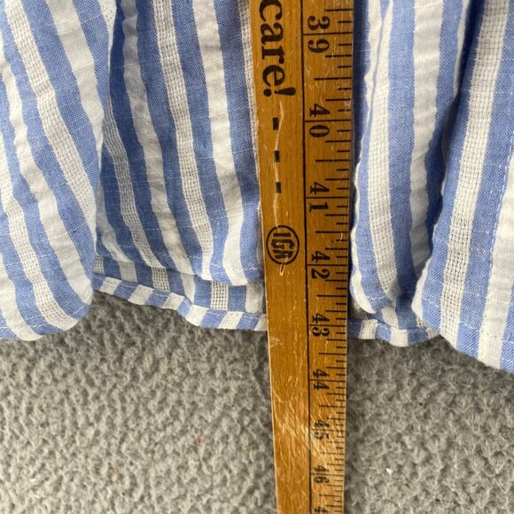 Lulus Dress Womens Small Nautical Nights Blue Striped Button Up Midi Sleeveless - Picture 11 of 12